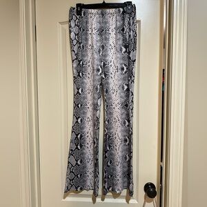 Brand New Snake Print Flared Pants
